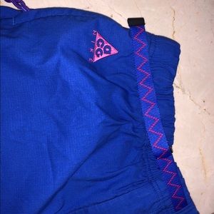 Nike ACG Trail Pants CD4540-405 Royal Blue Rush Pink Jogger Large like new